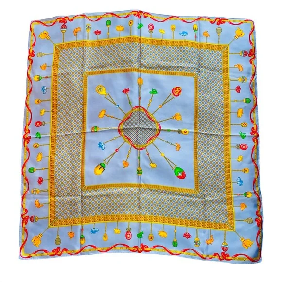 New! FABREGE Silk Square Scarf 34x34 - Picture 2 of 6